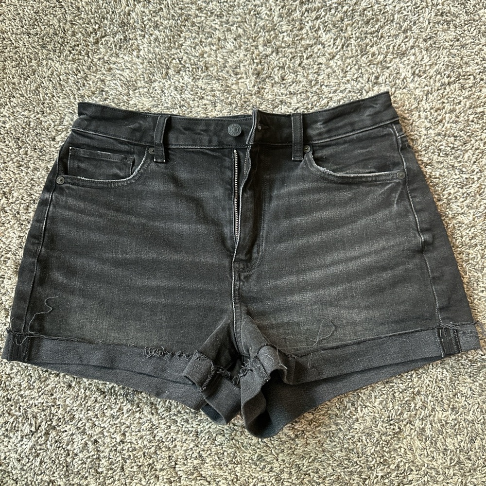 American Age Black Jean Shorts